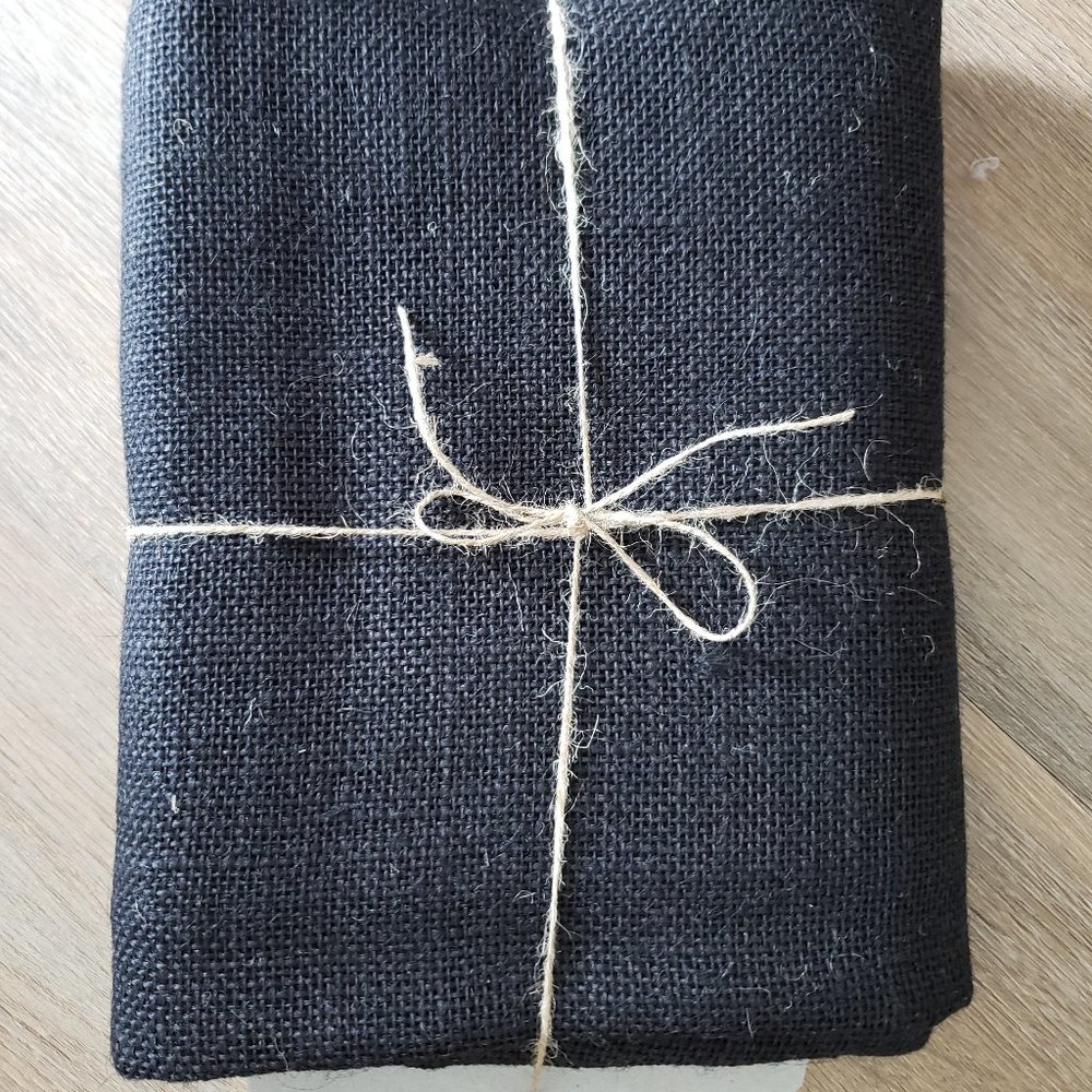 Black burlap fabric: 2 yards 46" width NEW without tags for CRAFTING